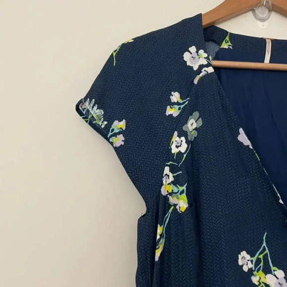 Free People Lost In You Blue Floral Hi-Lo Midi Dress Size Small - Picture 5 of 7